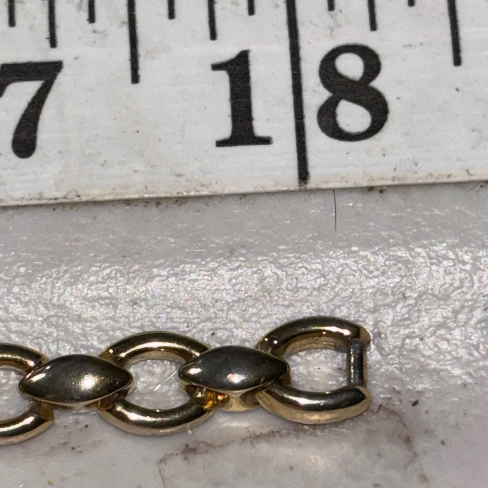 Chain Necklace Gold Silver Two-Tone Chunky Oval Link 18 Inch Statement Jewelry